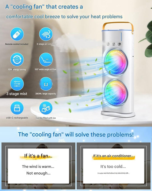 ChillMist Pro™ - Ultimate Portable Cooling Fan